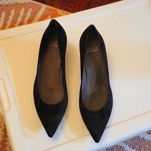 Stuart Weitzman black kitten heels
